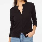 J Crew NWT $79.50 Classic Long Sleeve Cotton Cardigan Sweater in Black | Sz M