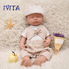 IVITA 15'' Full Body Silicone Reborn Doll Eyes Closed Sleeping Baby Boy 1800g