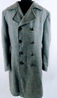 Vintage 60s Men Overcoat size 46 Coat Westerfield Double Breas Plaid Tweed *READ