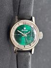 Vintage Nivada Compensamatic Green Dial Ladies Watch RUNNING FOR PARTS / REPAIR