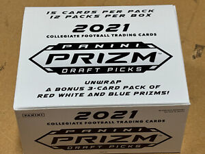 NEW 2021 NFL Football Panini Prizm Draft Picks Cello Box 12 Fat Pack 180 Cards