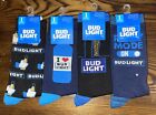 Bud Light Novelty Mens Crew Socks Size 10-13 Sock Size Shoe Sz 6-12 You Choose