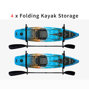 Folding Kayak Storage Wall Mount Hanger Rack for Canoe Paddle Kayak Hanging Hook
