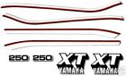 1980 YAMAHA XT250 DECAL / GRAPHICS KIT FOR RED TANK (see pics for decal colors)