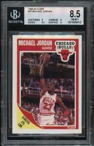 Michael Jordan Card 1989-90 Fleer #21 BGS 8.5 (8 9 8.5 9)