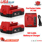 18V 6.0Ah Battery OR Charger For Porter Cable PCXMVC Lithium NiCd NiMh PC18BLX