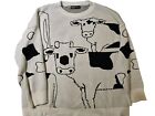 Shein Women's Cow Print Super Soft Knit Sweater Large