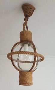 1960 dlg audoux minet louis sognot rope lantern lamp