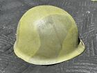 WW2 M1 Helmet Steel Pot Shell Swivel Bale Rear Seam Schlueter Restored Camo