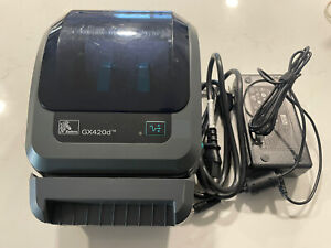 Zebra GX420d GX42-202512-000 203dpi Printer with Cutter & Power Supply & USB