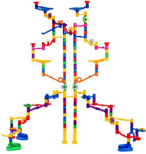 Marble Genius Marble Run Extreme Set - 145 Complete Pieces + Free Instruction +