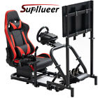 Supllueer Racing Sim Cockpit with Seat & Monitor Stand Fit Logitech G920 G923