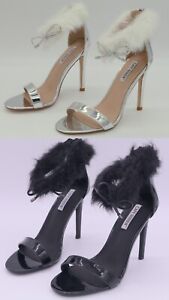 CAPE ROBBIN SUZZY-26 STILETTO HEELS PARTY SHOES BLACK PATENT or METALLIC SILVER