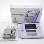 Nintendo 2DS Lavender Game Handheld Console Full Accessories Japanese Version