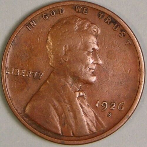 1926 S - Lincoln Wheat Penny - G/VG