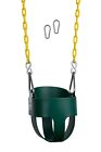 New Bounce Toddler/Baby Bucket Swing Seat - High Back Rust-Proof Swing - Green