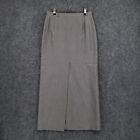 Bianca Skirt Womens 36 US 8 Gray Maxi Straight Pencil Mohair Wool Slit Fitted