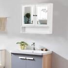 Bathroom Wall Mount Medicine Cabinet w/Adjustable Shelves & 2 Mirror Door