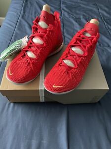 Nike LeBron XVIII 18 'X-Mas in LA' University Red Size 10.5 Brand New Never Worn