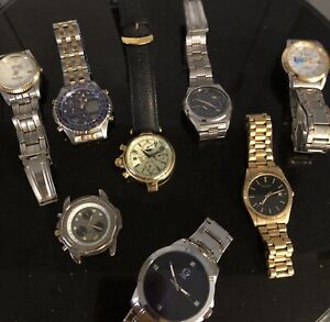 Vintage Watches Guess Elgin Steinhausen Seiko Pulsar Lot Mens