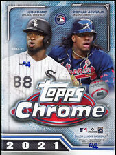 New 2021 Topps MLB Chrome Baseball Trading Card Wax Blaster Box SEALED Pristine!