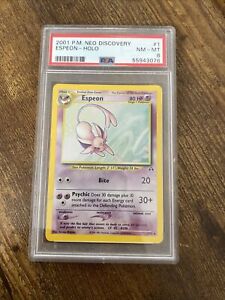 2001 Pokemon Card PSA 8 NM-MT Espeon Neo Discovery Unlimited Holo 1/75
