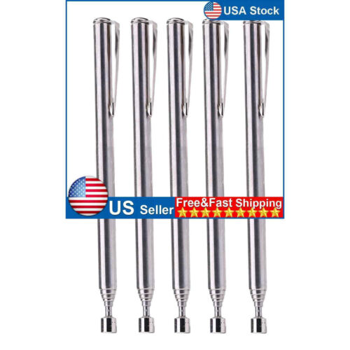 5 Pieces Magnetic Telescoping Pick-Up Tool Magnet Stick Gadget for Men Birthday