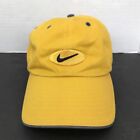 Nike Yellow Swoosh Logo Sport Hat Baseball Cap Adjustable Strap Back Adult