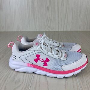 Under Armour Womens Charged Assert 9 White Running Shoes Size 8.5