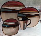Gibson Elite Althea Red Dinnerware Set 16 pcs Service for 4