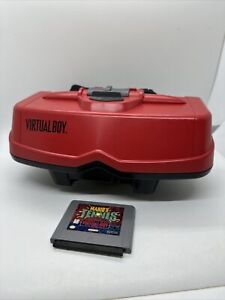 1995 Nintendo Virtual Boy Console Headset Untested and Mario's Tennis Game