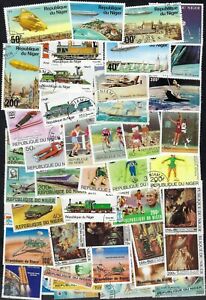 56 Niger stamps, various topics