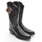 Men Old West TMB3010 Cowboy Boots 11.5 M Black Leather Western Shoes New in Box