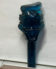 Disney Blue Glass Donald Duck Stopper Rare Vintage