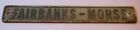 Antique Vintage Hit Miss Engine Fairbanks Morse Aluminum Sign Plaque Tag Gas