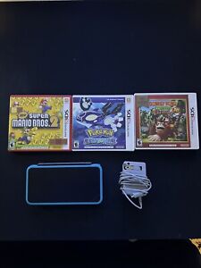 Nintendo 2DS XL Console - Black/Turquoise - Bundle - Great Condition - Tested!