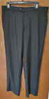ZANELLA men's DEVON Super 120's wool gray dress pants 35x30.5 flat front Italy