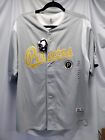 MLB  Pittsburgh Pirates True Fan Gray and White button-up Jersey  Choose Size
