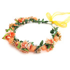 Women Girls Boho Flower Crown Adjustable Sunflower Floral Headband Wedding Brida
