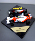 Lot/2 vintage 1:43 Onyx F1 race car McLaren Ford- Ayrton Senna driver w/case