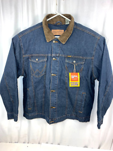 Wrangler Denim Jacket Authentic Western Jacket Flannel Lined Men's Size XL