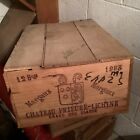 Vintage Wood Wine Crate Chateau Prieure Lichine 1983 - France