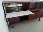Two-Tier Solid Wood Mid-Century Modern Vintage Design Sideboard, Buffet Credenza