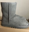 UGG CLASSIC SHORT II GREY 1016223 SIZE 8 (100% AUTHENTIC) WOMAN’S BOOTS NEW