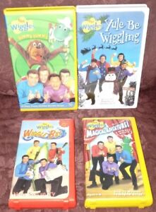 Vtg The Wiggles VHS Video Tape Lot Yummy/ Yule Be/ Wiggle Bay/ Magical Adventure