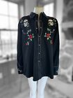 Scully Men's  Embroidered  Long Sleeve Western shirt size large