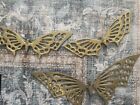 Vintage Brass Butterfly Wall Hanging mid century modern set of 3