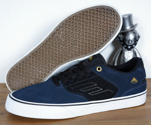 Emerica Skate Shoes shoes Andrew Reynolds Low Vulc navy gold white Suede 9/42
