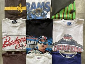 Vintage Sports Graphic Shirt Lot MLB NFL NBA NCAA 80s 90s Y2K Wholesale