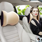 1-PK Super Comfy Car Headrest Pillow for Neck Pain Relief 100% Memory Foam BEIGE